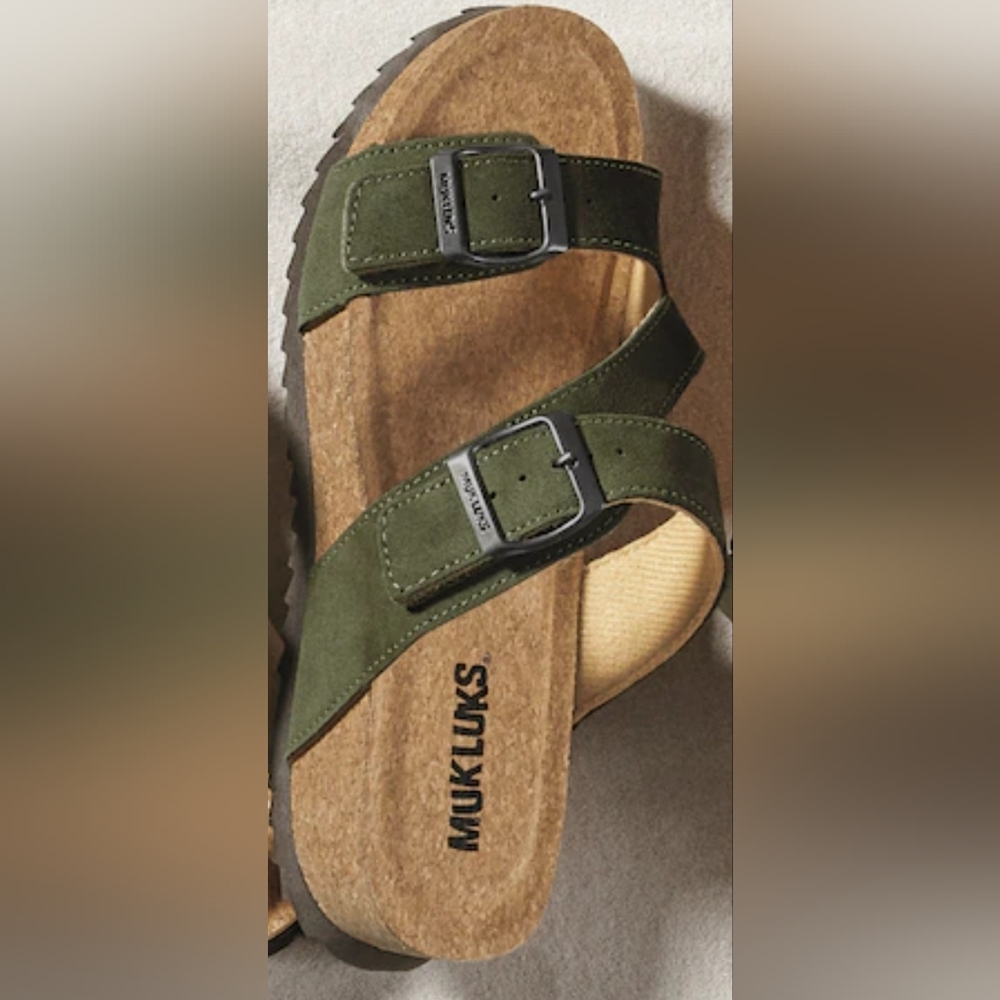 Muk Luks Olive Green Women's Sandals - Picture 1 of 1